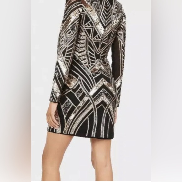 Express black & gold sequin party dress - Picture 5 of 5